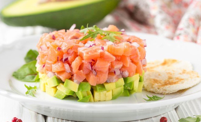 1. Salmon And Avocado Tartar
